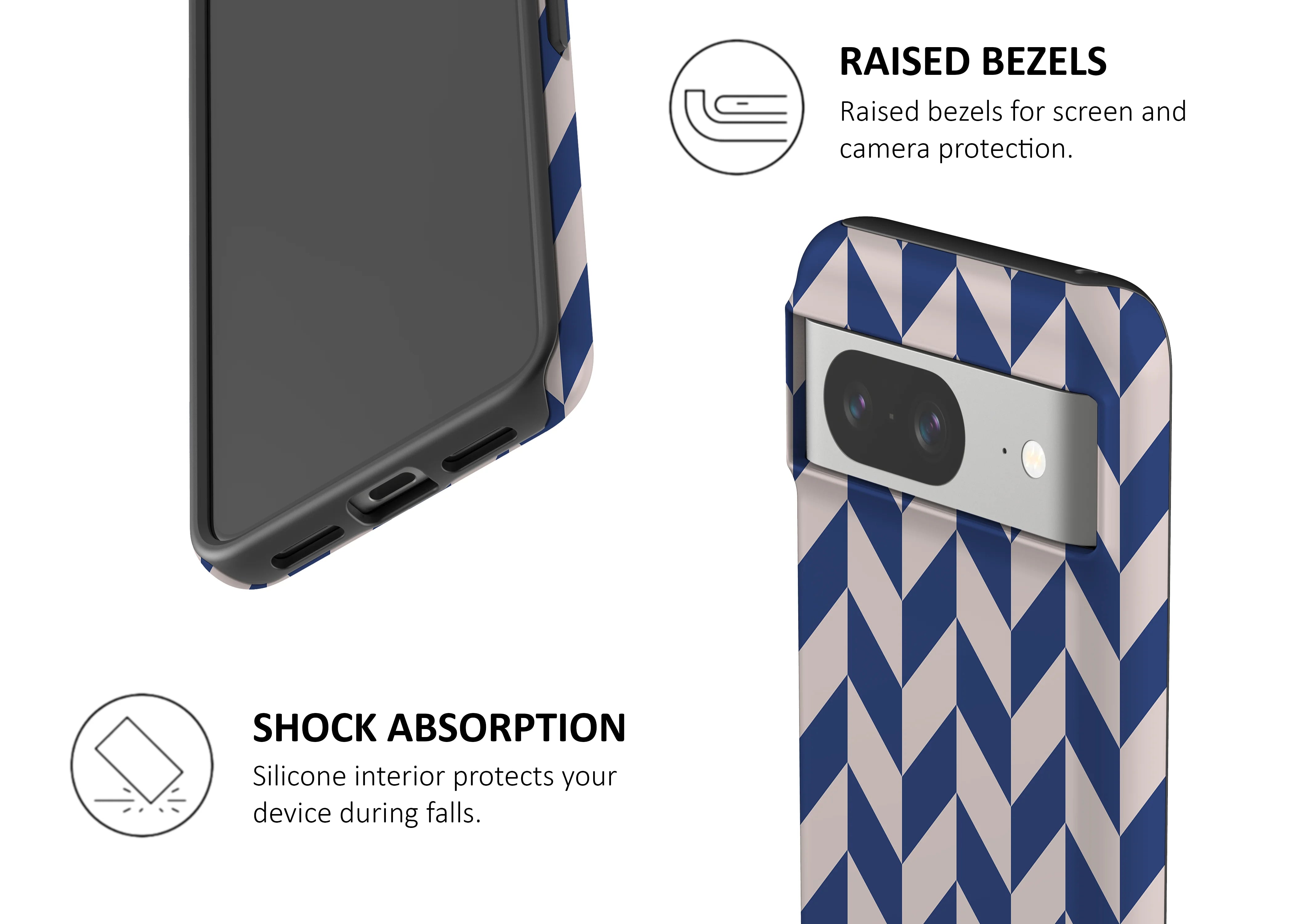 BLUE CHEVRON CHECKERS