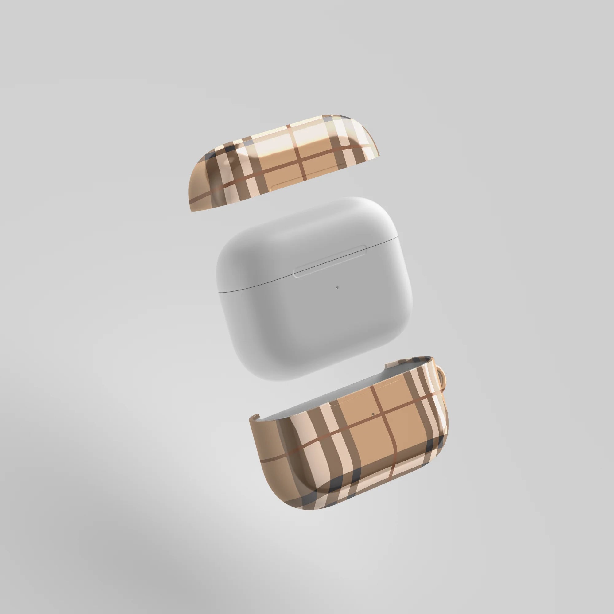 BEIGE TARTAN - AIRPOD CASE