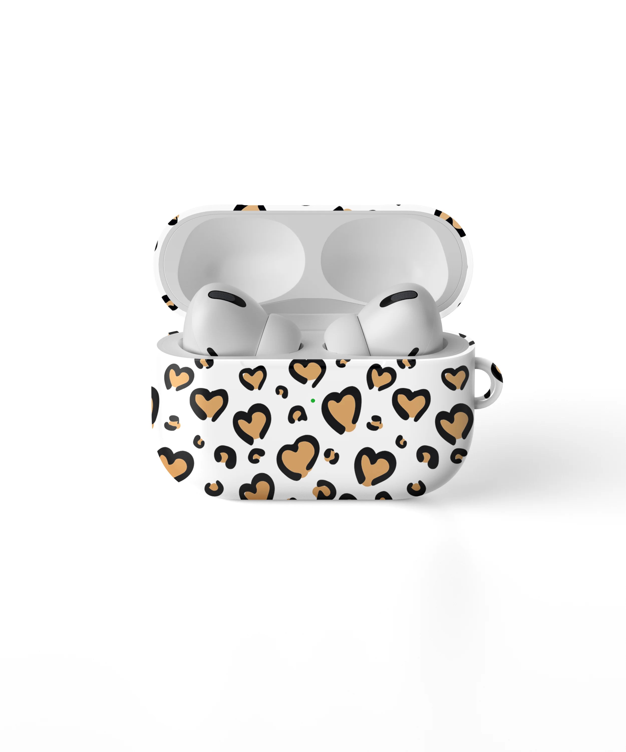 HEARTS LEOPARD PRINT - AIRPOD CASE