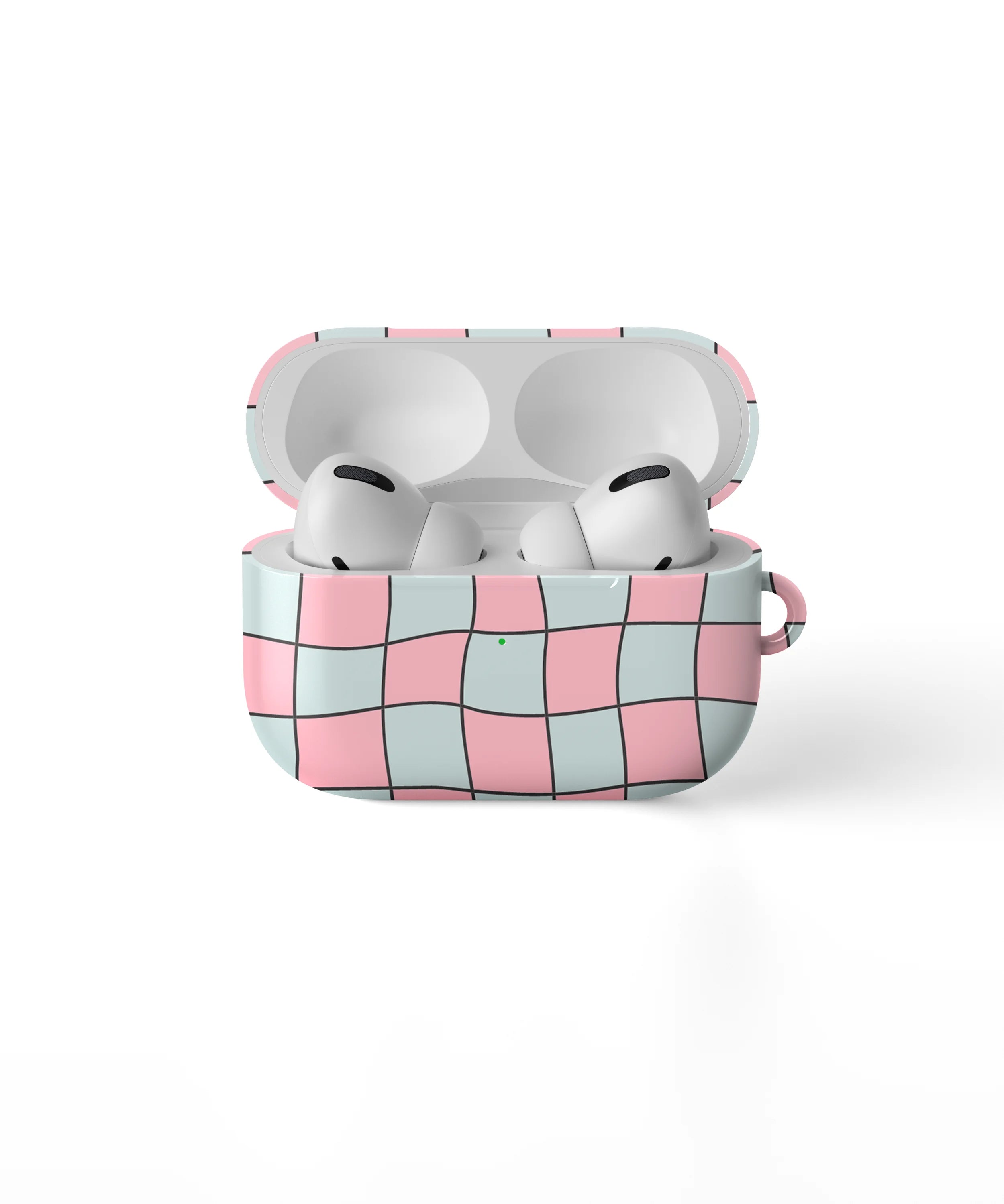 PINK AND BLUE CHECKERS - AIRPOD CASE