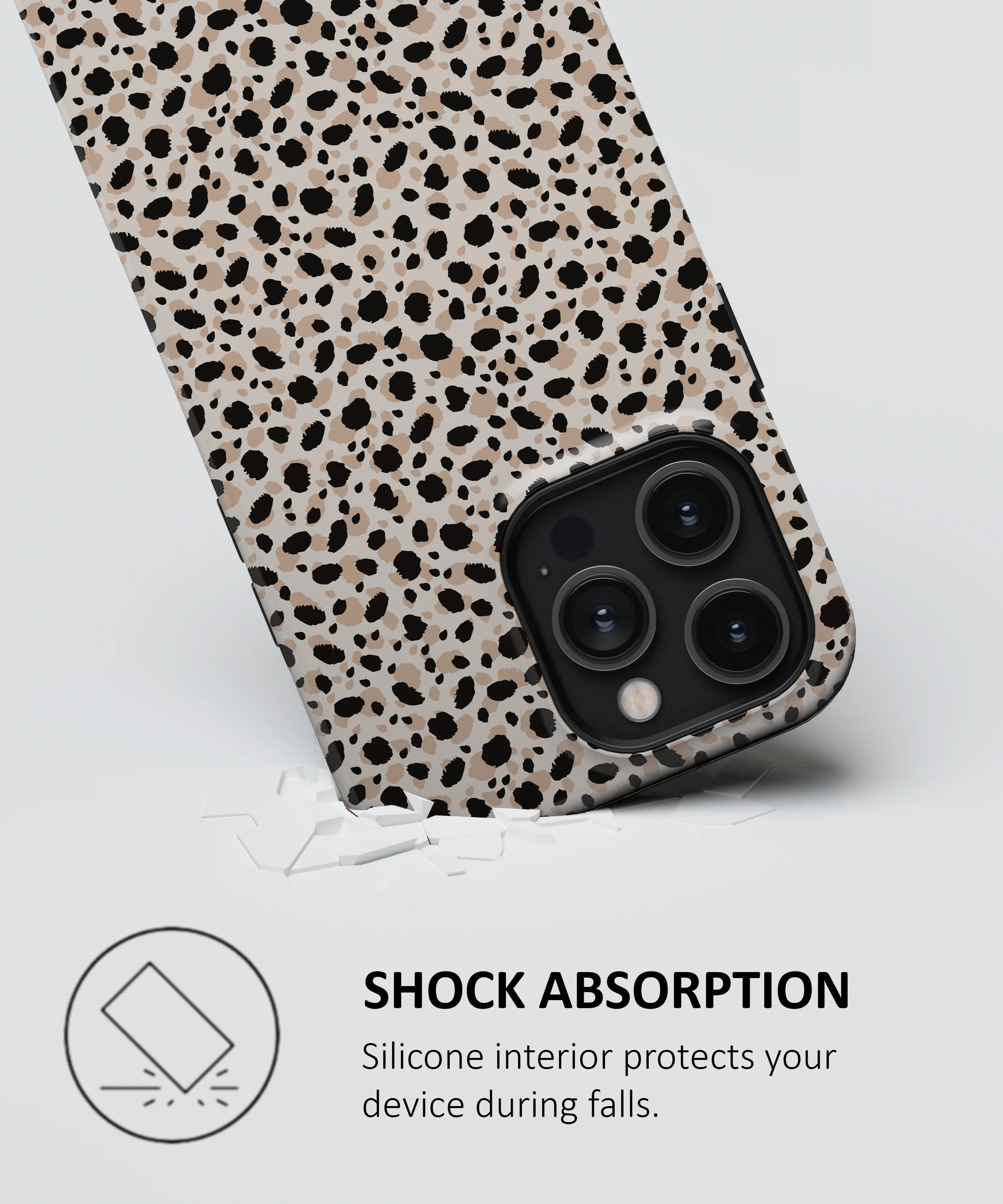 black and white dot phone case