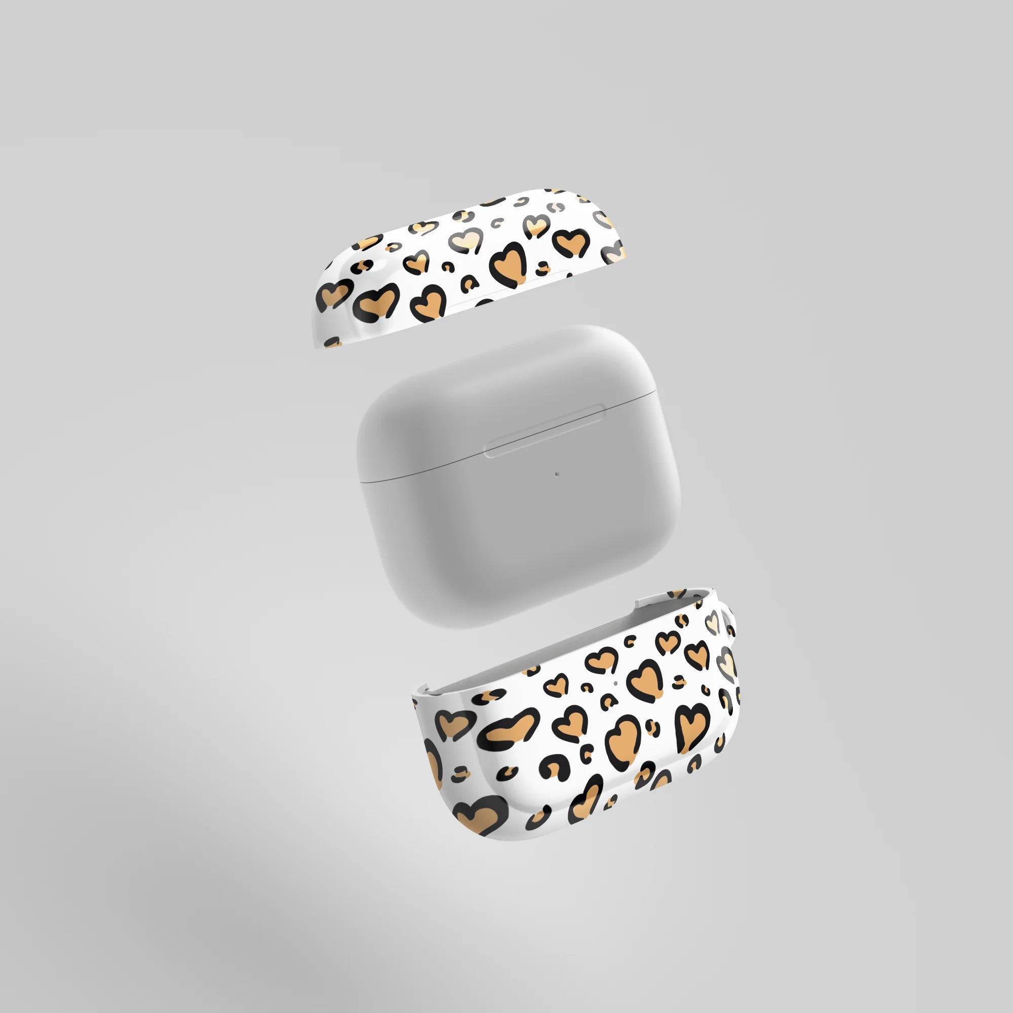 HEARTS LEOPARD PRINT - AIRPOD CASE