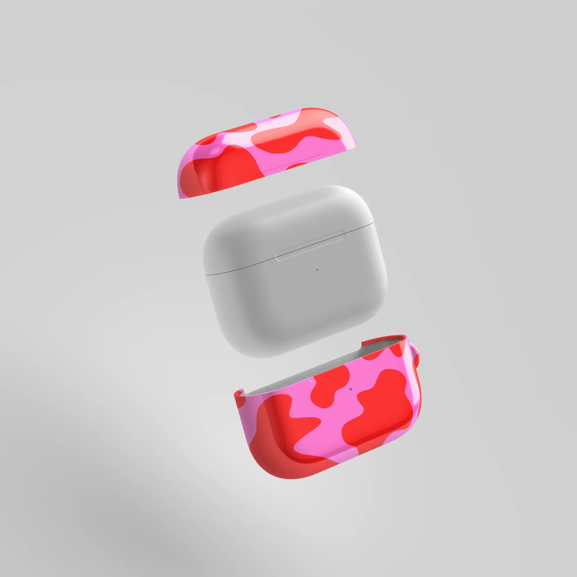 PINK AND RED COW PRINT - AIRPOD CASE