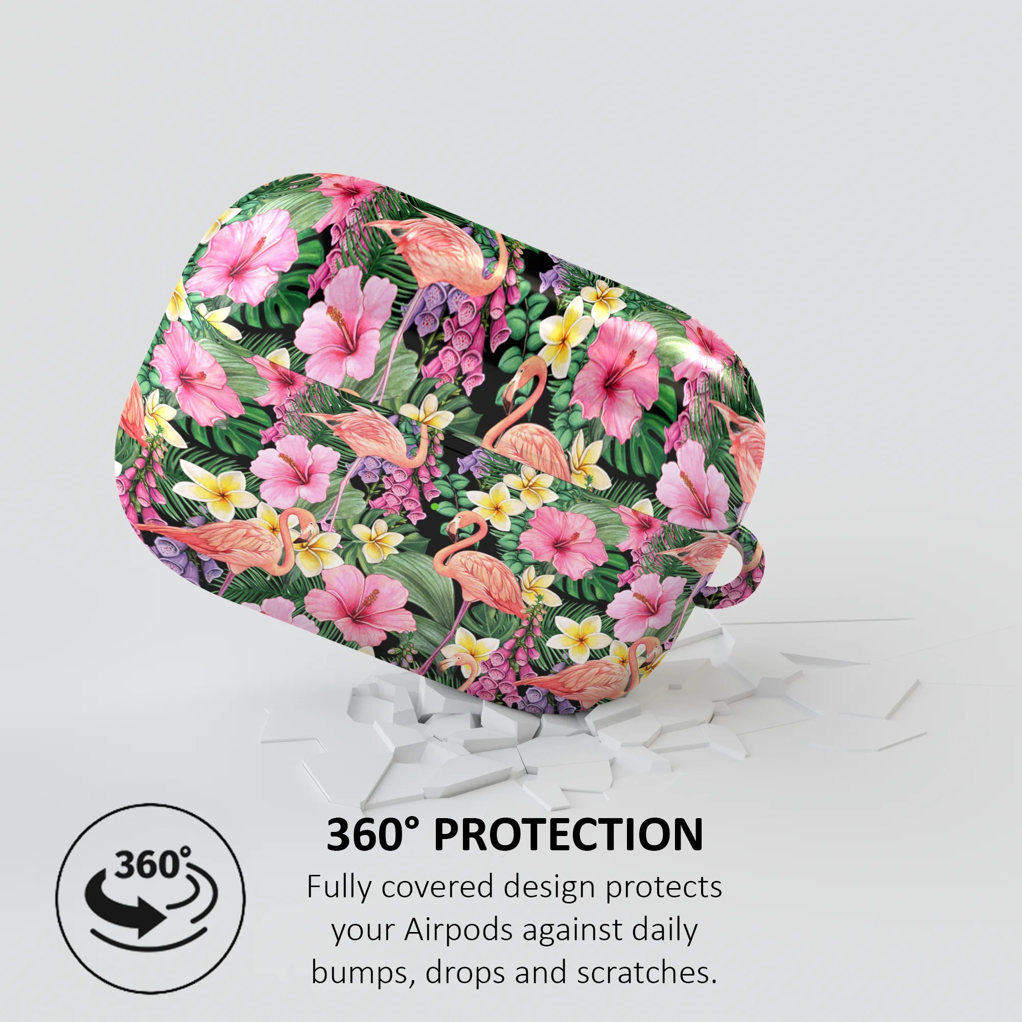 FLORAL FLAMINGO - AIRPOD CASE