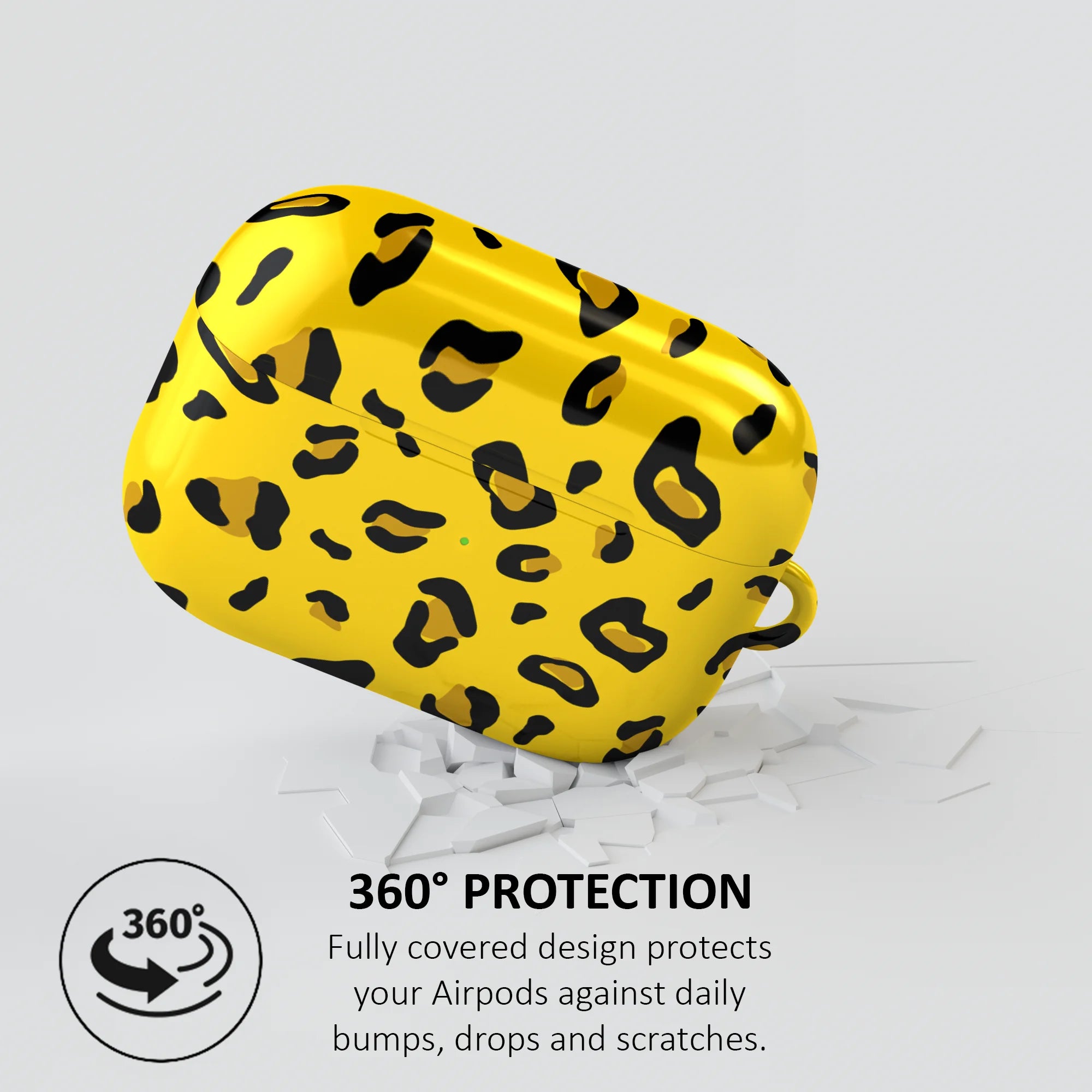 YELLOW LEOPARD PRINT - AIRPOD CASE